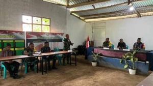 Satgas TMMD Kodim 1603/Sikka Paparkan Progres Pembangunan kepada Tim Wasev Mabes TNI AD