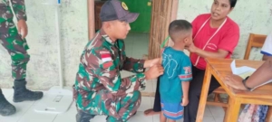 Yonarmed 12 Kostrad Dukung Kesehatan Balita, Pos Laktutus Bantu Kegiatan Posyandu di Fohoeka