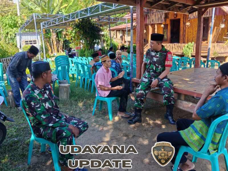 Babinsa Desa Belo Hadiri Syukuran Warga, Pererat Komsos di Wilayah Binaan
