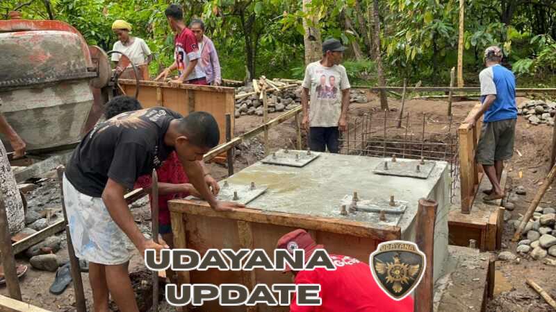 Gotong Royong Warga dan TNI Percepat Pembangunan Jembatan Gantung Perintis Garuda