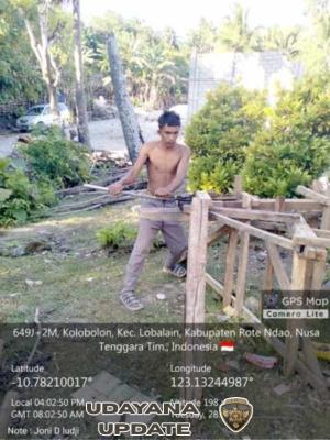 Babinsa Koramil 1627-01/Baa Pantau Lanjutan Pembangunan KDKMP Desa Oematamboli