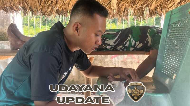 Siap Siaga Berikan Pertolongan, Satgas Pamtas Yonarhanud 2 Beri Bantuan Warga Tertusuk Paku