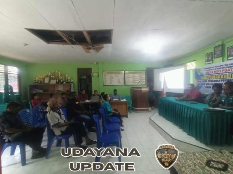 Babinsa Heo Puat Hadiri Musdes Penetapan APBDes 2026