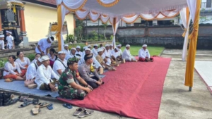 Tiga Pilar Di Desa Tohpati Gelar Pengamanan Uapcara Keagamaan
