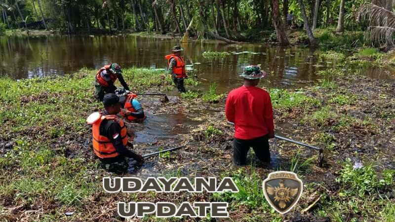 Kodim 1623/Karangasem kebut pembersihan eceng gondok di Danau Yeh Malet.