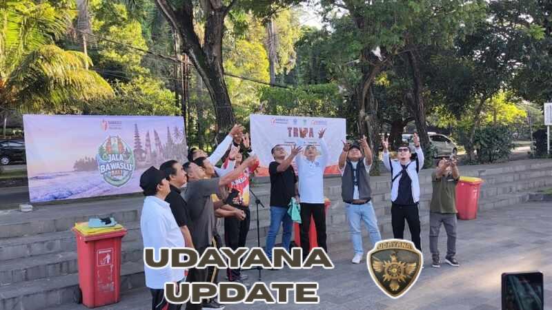 Pasilog Kodim Klungkung Hadiri Launching Jala Bawaslu Bali Dan Aksi Bersih Pantai