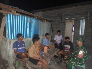 Babinsa Malaju Serka Mastudinur Aktif Patroli Ronda Malam di Dusun Mila