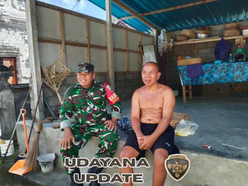 Sambangi Purnawirawan, Babinsa Getakan Jaga Semangat Juang dan Kebersamaan