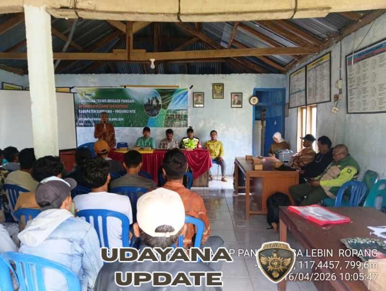 Babinsa Lebin Dukung Percepatan Swasembada Pangan di Kecamatan Ropang