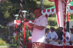 Kodim 1616/Gianyar Tunjukkan Ketegasan Kawal HUT ke-255, Upacara Berlangsung Khidmat
