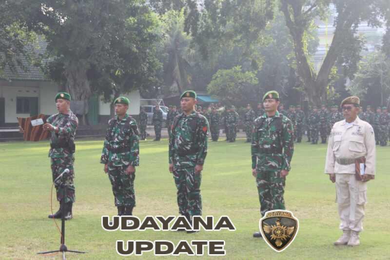 Barisan Tegap Warnai Upacara, Dandim Gianyar Bacakan Amanat Panglima TNI