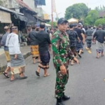 Dandim Klungkung Kerahkan Babinsa Jajaran Kawal Upacara Pengabenan