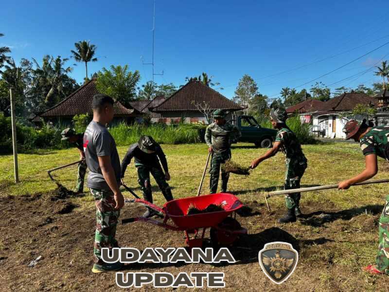 Satgas TMMD Kodim 1623/Karangasem Hadirkan Fasilitas Lapangan Voli.