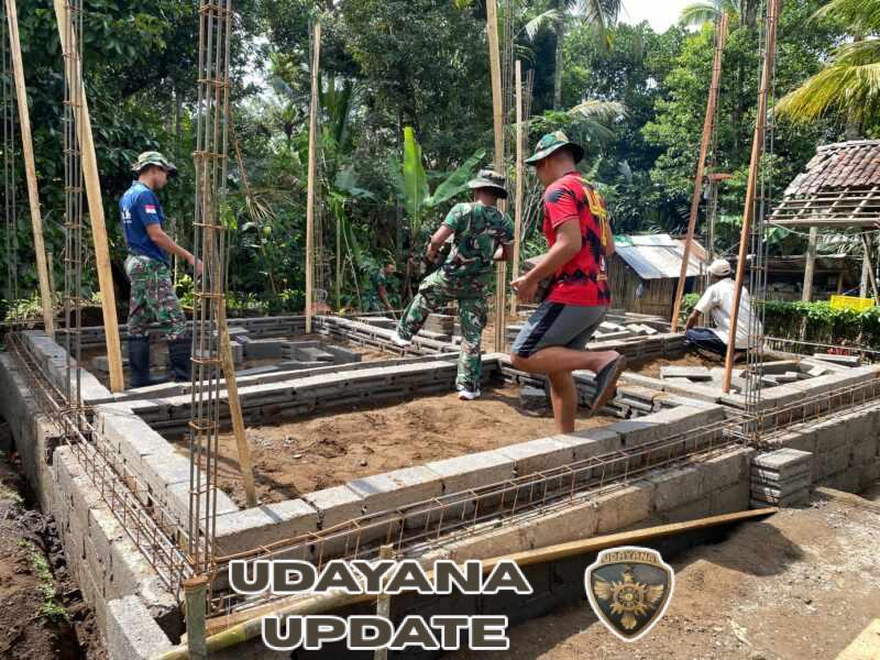 Kegiatan Non Fisik TMMD ke 128 tahun 2026 Kodim 1623/Karangasem melaksanakan kegiatan RTLH di Banjar Dinas Putung,Desa Pempatan.