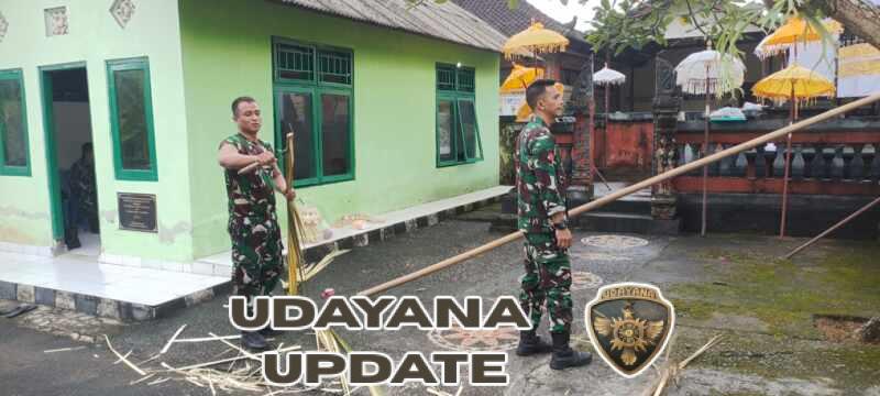 Koramil Klungkung Gotong Royong Songsong Piodalan