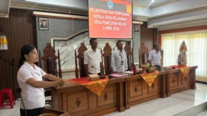 Pelantikan dan Perpisahan Kasi Pelayanan Desa Pemecutan Kelod Berlangsung Khidmat
