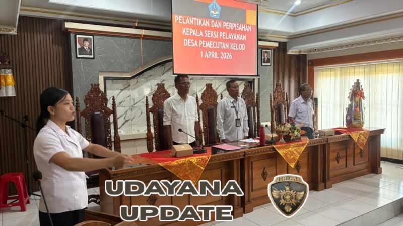 Pelantikan dan Perpisahan Kasi Pelayanan Desa Pemecutan Kelod Berlangsung Khidmat