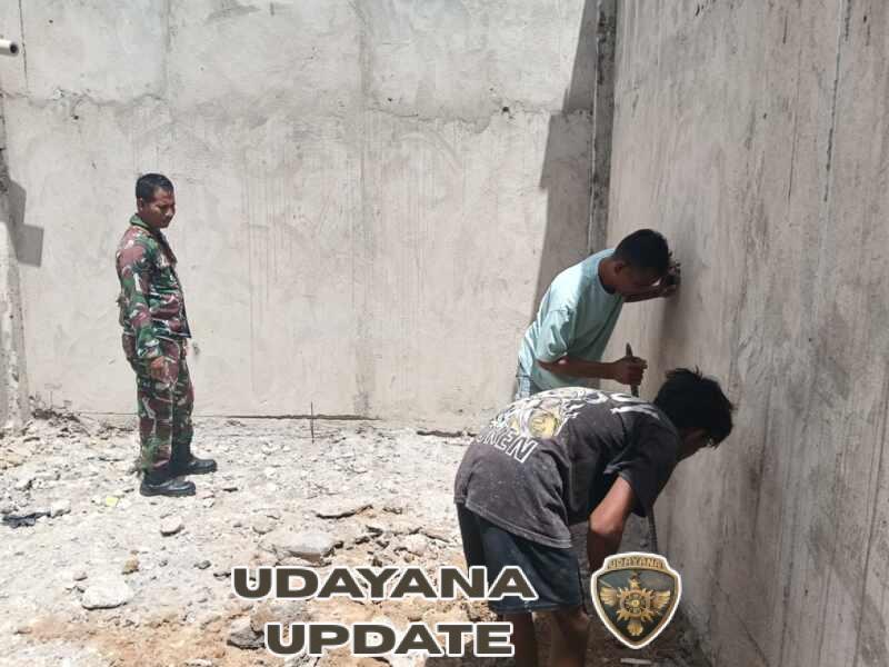 Semangat Babinsa Waingapu Pacu Progres Gedung Koperasi Merah Putih di Kambera
