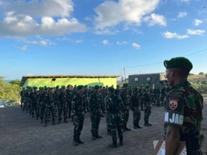 Awali Aktivitas Dengan Apel, Prajurit Denma Brigif TP 31/PS Mantapkan Kesiapan Tugas