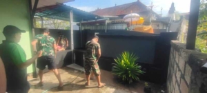 Songsong Piodalan, Koramil  Nusa Penida  Gelar Gotong Royong