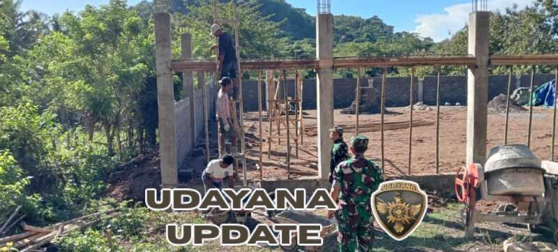 Danramil Seteluk Turun Langsung Pantau Pengerjaan KDKMP di Wilayah Binaan