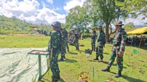 Tingkatkan Profesionalisme Prajurit, Dandim 1614/Dompu Pimpin Latihan Menembak Periodik