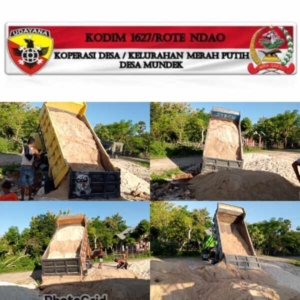 Babinsa Kopda Noh Nubatonis Laksanakan Pemantauan Pendistribusian Material di Desa Mundek