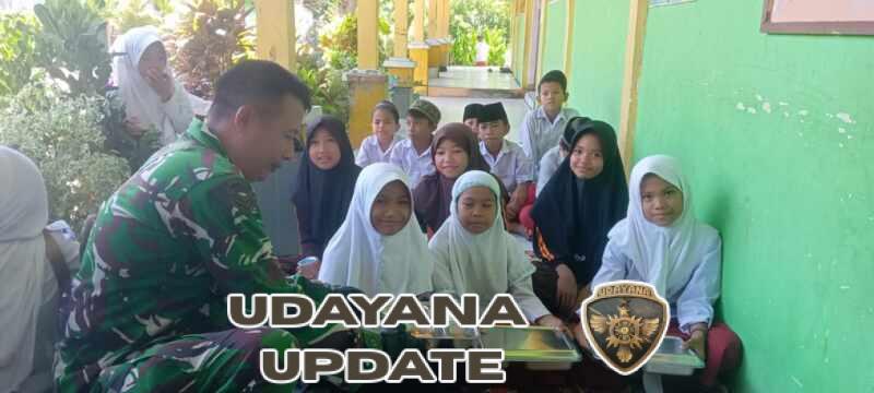 Babinsa Senayan Dampingi Program Makan Bergizi Gratis di SDN 1 Poto Tano