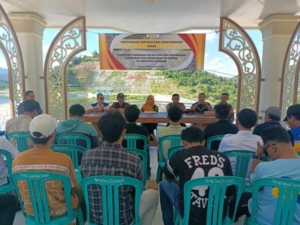 Babinsa Mujahiddin Hadiri PKM Bendungan Tiu Suntuk, Jaga Sinergi dan Kondusifitas Wilayah