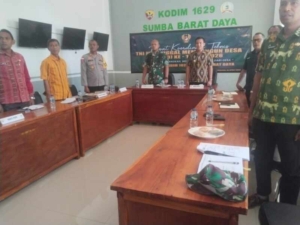 Bersama Forkopimda Dandim 1629/SBD Hadiri Vicon Rakornis TMMD Ke-128 Ta 2026
