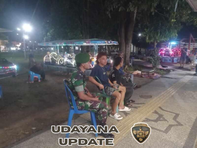Patroli Malam Koramil 1628-01/Taliwang Jaga Keamanan Wilayah Sumbawa Barat