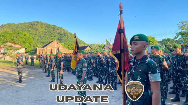 Tunggul batalyon berpindah, semangat prajurit Yonif TP 835/SYB kian menggelora