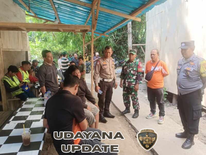 Babinsa dan Bhabinkamtibmas Gerak Cepat Ke TKP, Penemuan Jenazah Buruh Proyek di Ubud Ditangani Sigap