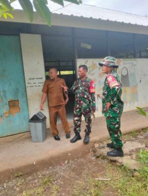 Rencana Messing Area Yon TP, Danramil Poto Tano Lakukan Peninjauan Lokasi