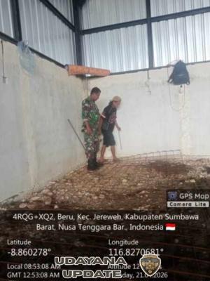 Progres Koperasi Merah Putih Desa Beru Terus Berlanjut, Babinsa Turun ke Lapangan