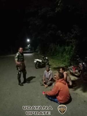 Koramil Poto Tano Intensifkan Patroli Malam, Warga Diimbau Jaga Kamtibmas