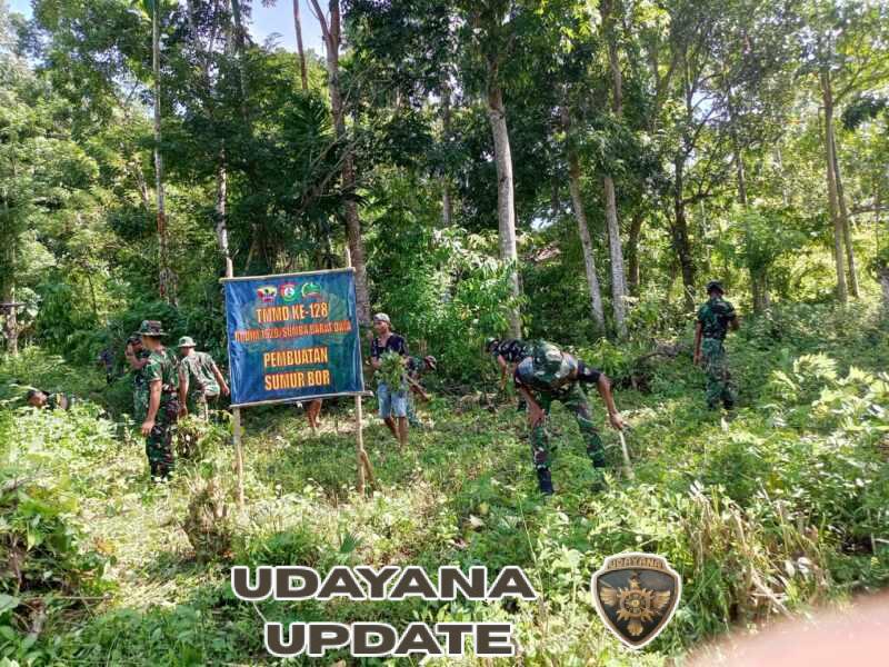 ‘Satgas TMMD ke-128 Bersihkan Lahan untuk Pembangunan 5 Sumur Bor di Umbu Wangu