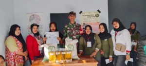 Babinsa Serda Effendi Dampingi Distribusi Bantuan Pangan di Aula Desa Maluk