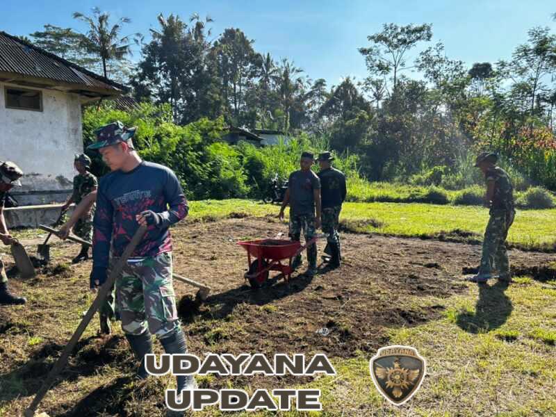 Satgas TMMD Kodim 1623/Karangasem Hadirkan Fasilitas Lapangan Voli.