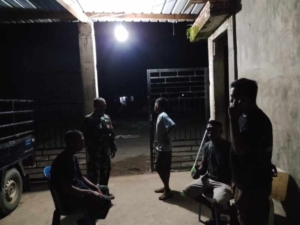 Babinsa Jadi Motor Penggerak Ronda Malam di Dusun Muhajirin