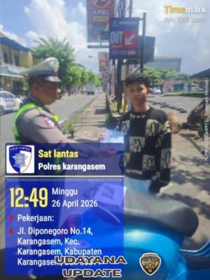 Tingkatkan Kedisiplinan Jalan Raya, Satlantas Polres Karangasem Intensifkan Tilang Manual