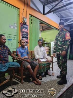 Babinsa Koramil Kilo Aktif Ronda Malam, Ajak Warga Sigap Jaga Kamtibmas