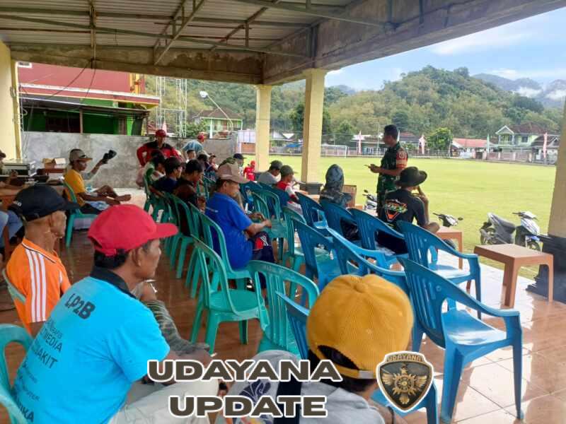Babinsa Koramil Taliwang Laksanakan Briefing Pengamanan Turnamen Buin Banyu Cup 2026