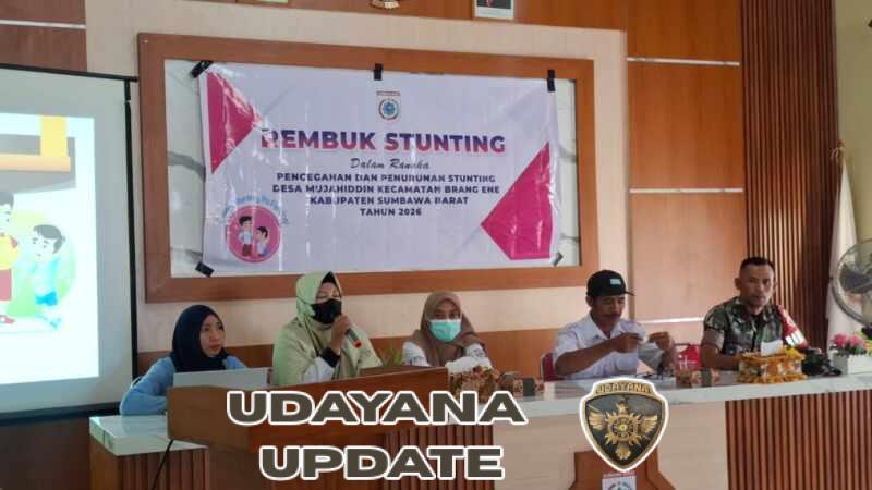 TNI Bersinergi dengan Masyarakat, Babinsa Hadiri Rembuk Stunting di Brang Ene