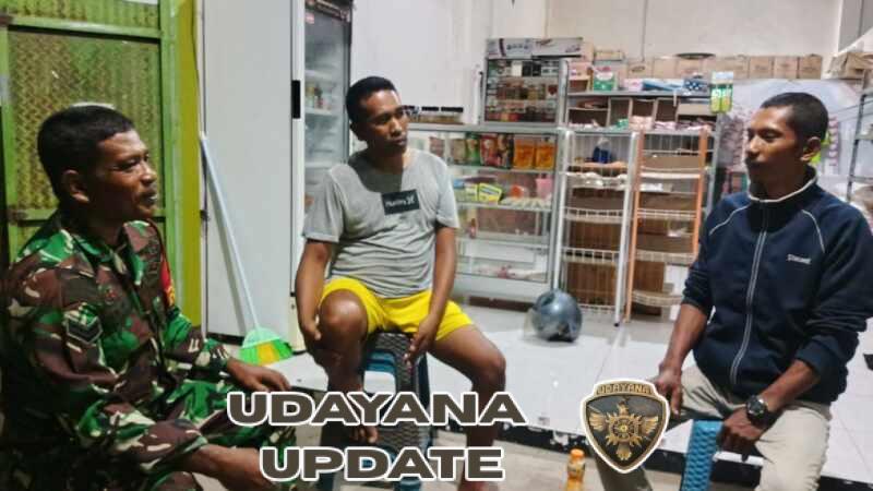 Ronda Malam di Dusun Mada Mina, Babinsa Himbau Warga Tidak Jual Tramadol dan Miras
