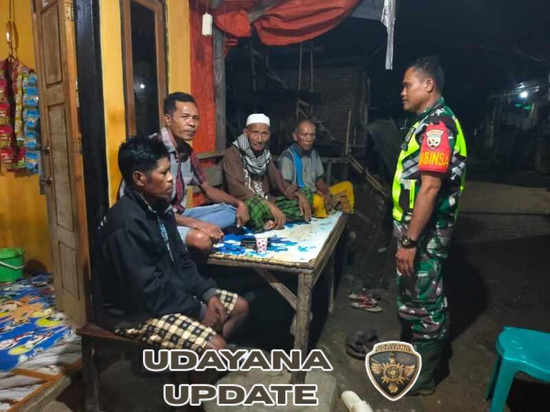 Kegiatan Kongkow dan Ronda Malam Babinsa Berjalan Aman dan Lancar