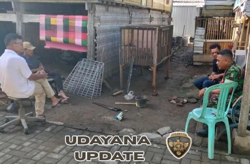 Komsos Babinsa Seran Bahas Dampak Luapan Sungai pada Lahan Sawah Warga