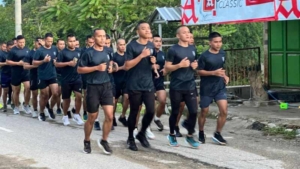 Yonarmed 12 Kostrad Jaga Kebugaran Prajurit Lewat Lari 5K di Atambua