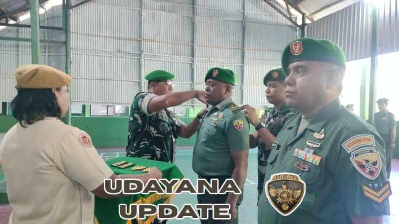 Suasana Khidmat, Dandim 1618/TTU Sematkan Kenaikan Pangkat Tiga Bintara