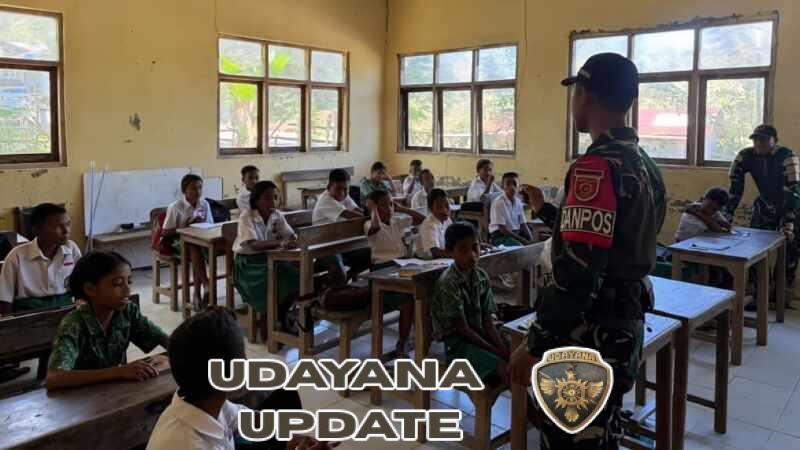 Peduli Pendidikan, Yonarmed 12 Kostrad Hadir Mengajar di SD Katolik Laktutus
